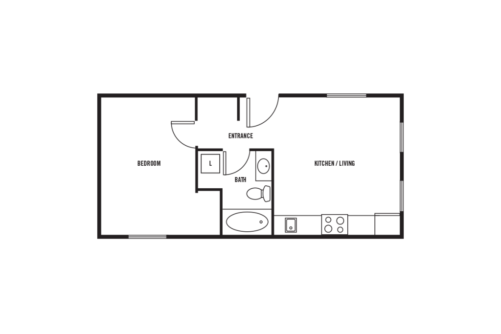 Floor Plan 1 Bedroom