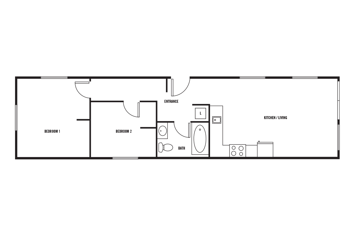 Floor Plan 2 Bedroom